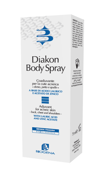 DIAKON BODY SPRAY COADIUVANTE CUTE ACNEICA DORSO PETTO E SPALLE 75 ML - FarmaLucia