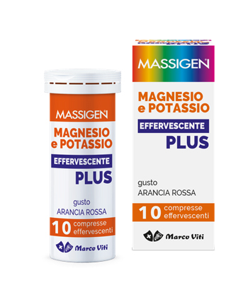 MASSIGEN MAGNESIO E POTASSIO EFFERVESCENTE PLUS 10 COMPRESSE - FarmaLucia