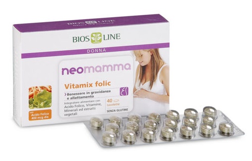 BIOSLINE NEOMAMMA VITAMIX FOLIC 40 COMPRESSE NEW - FarmaLucia