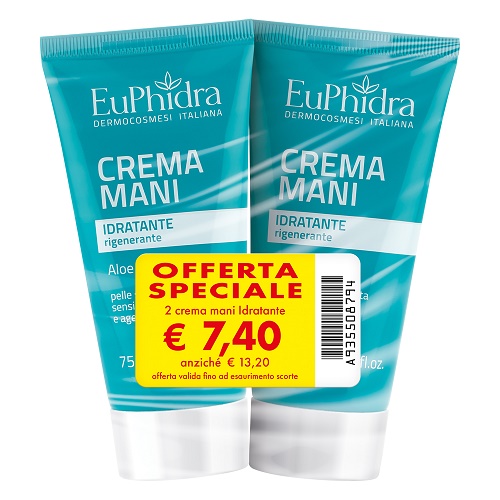 EUPHIDRA ABBINATA CREMA MANI IDRATANTE TERMOFORMATI 2 PEZZI - FarmaLucia