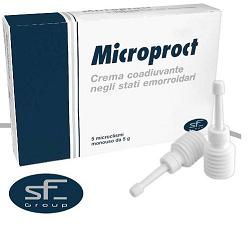 CREMA RETTALE MICROPROCT IN MICROCLISMI COADIUVANTE NEGLI STATI EMORROIDARI 6 PEZZI DA 8 G - FarmaLucia