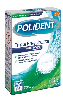 POLIDENT TRIPLA FRESCHEZZA 66 COMPRESSE - FarmaLucia