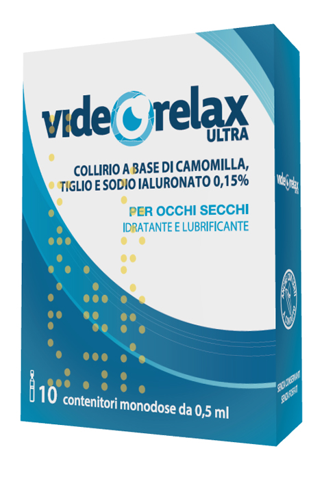 COLLIRIO IDRATANTE E LUBRIFICANTE VIDEORELAX ULTRA MONODOSE 0,5 ML 10 PEZZI - FarmaLucia