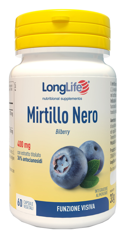 LONGLIFE MIRTILLO NERO 60 CAPSULE VEGETALI - FarmaLucia
