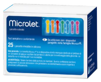 LANCETTE PUNGIDITO PER DISPOSITIVO MICROLET 25 PEZZI - FarmaLucia