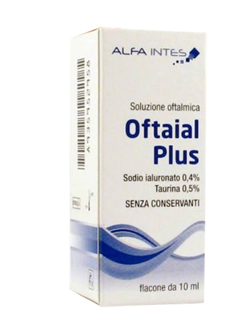 SOLUZIONE OFTALMICA OFTAIAL PLUS ACIDO IALURONICO 0,4% E TAURINA 10ML - FarmaLucia