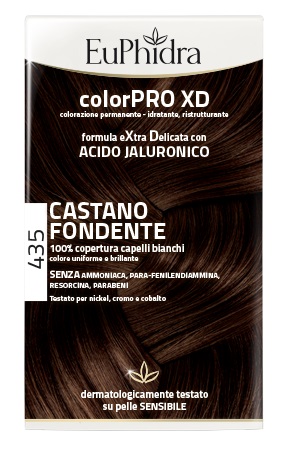 EUPHIDRA COLORPRO XD 435 CASTANO FONDENTE GEL COLORANTE CAPELLI IN FLACONE + ATTIVANTE + BALSAMO + GUANTI - FarmaLucia