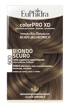 EUPHIDRA COLORPRO XD 600 BIONDO SCURO GEL COLORANTE CAPELLI IN FLACONE + ATTIVANTE + BALSAMO + GUANTI - FarmaLucia