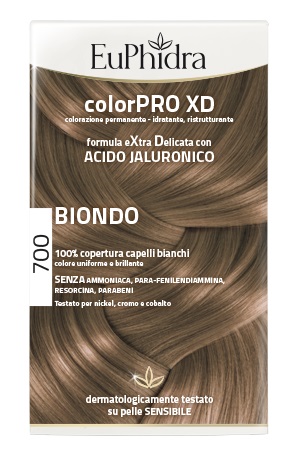 EUPHIDRA COLORPRO XD 700 BIONDO GEL COLORANTE CAPELLI IN FLACONE + ATTIVANTE + BALSAMO + GUANTI - FarmaLucia