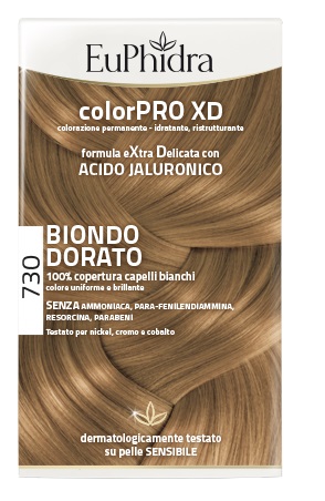 EUPHIDRA COLORPRO XD 730 BIONDO DORATO GEL COLORANTE CAPELLI IN FLACONE + ATTIVANTE + BALSAMO + GUANTI - FarmaLucia