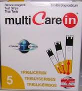 TEST TRIGLICERIDI MULTICARE IN STRISCE CON ASPIRAZIONE CAPIILLARE 5 PEZZI - FarmaLucia
