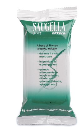 SAUGELLA ATTIVA SALVIETTINE 15 BUSTINE - FarmaLucia