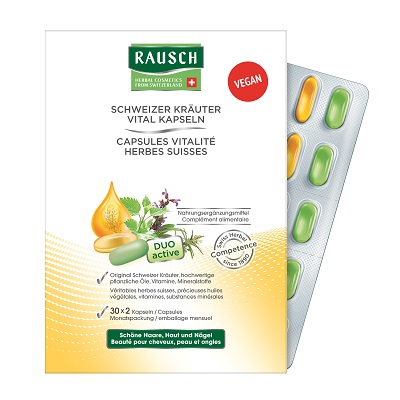 RAUSCH CAPSULE VITALITA' ALLE ERBE SVIZZERE 60 CAPSULE - FarmaLucia