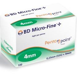 AGO PER PENNA DA INSULINA BD MICROFINE PENTAPOINT GAUGE 32 4 MM 100 PEZZI - FarmaLucia