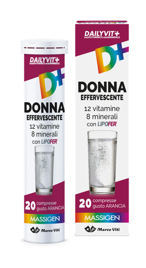 MASSIGEN DONNA MULTIVITAMINICO E MULTIMINERALE EFFERVESCENTE 20 COMPRESSE - FarmaLucia