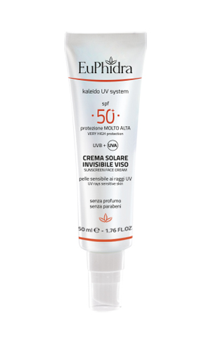 EUPHIDRA KALEIDO UV SYSTEM CREMA SOLARE VISO 50+ INVISIBLE - FarmaLucia