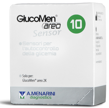 STRISCE GLUCOMEN AREO SENSOR PER ANALISI DEL GLUCOSIO 10 PEZZI - FarmaLucia
