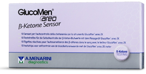 STRISCE MISURAZIONE CHETONEMIA GLUCOMEN AREO B-KETONE SENSOR 10 PEZZI - FarmaLucia
