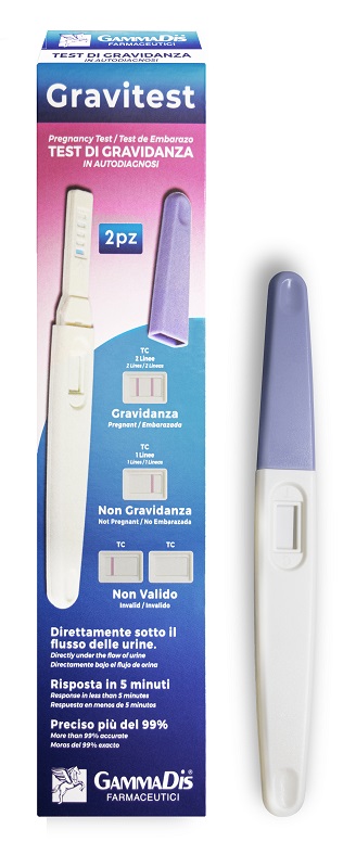 TEST GRAVIDANZA GRAVITEST 2 PEZZI GAMMADIS - FarmaLucia