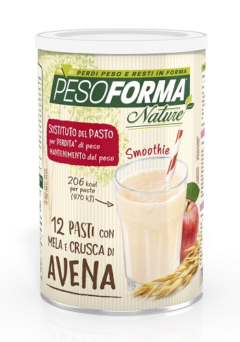 PESOFORMA NATURE SMOOTHIE MELA E CRUSCA AVENA 12 PASTI 420 G - FarmaLucia