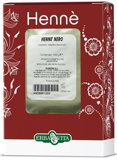 HENNE COLORANTE CAPELLI NERO 100 G - FarmaLucia