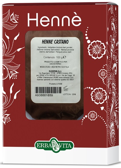 HENNE COLORANTE CAPELLI CASTANO 100 G - FarmaLucia