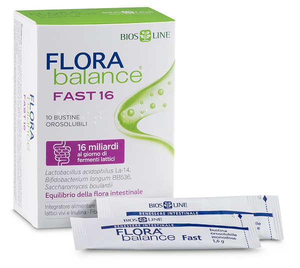BIOSLINE FLORABALANCE FAST 10 BUSTINE OROSOLUBILI - FarmaLucia