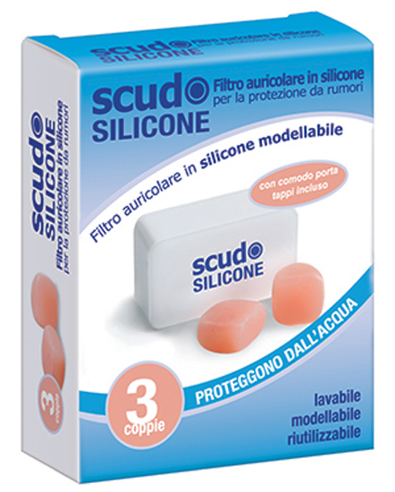TAPPO AURICOLARE EARPLUG SCUDO IN SILICONE 3 COPPIE 6 PEZZI ARTICOLO 7EN091 - FarmaLucia