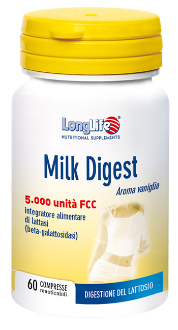 LONGLIFE MILK DIGEST 60 COMPRESSE MASTICABILI - FarmaLucia