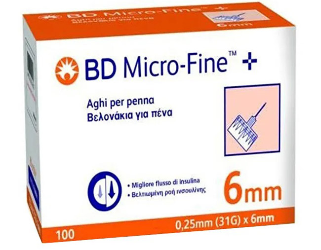AGO PER PENNA DA INSULINA BD MICROFINE GAUGE 31 6MM 100 PEZZI - FarmaLucia