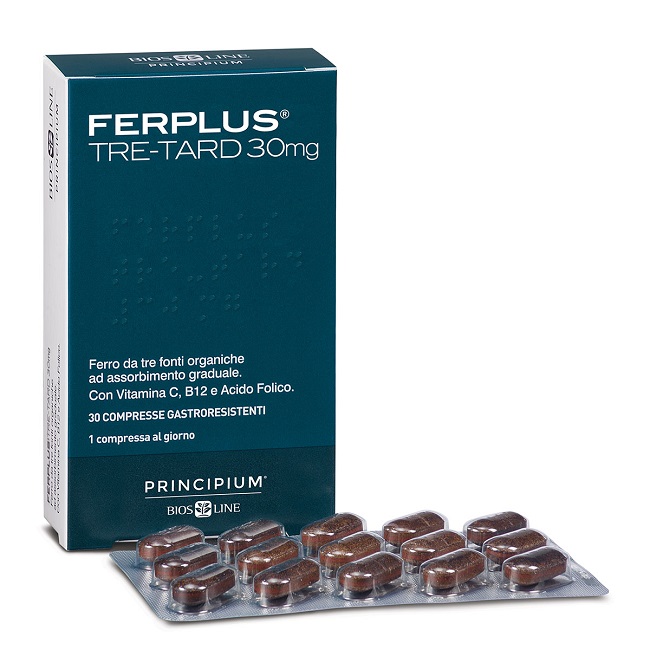 PRINCIPIUM FERPLUS TRE RETARD 30MG 30 COMPRESSE GASTRORESISTENTI - FarmaLucia