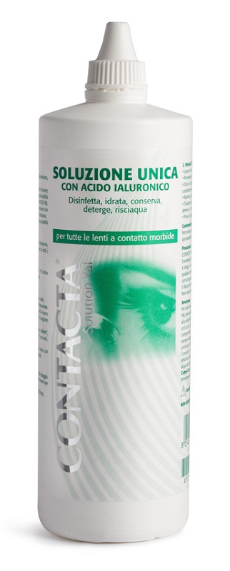 SOLUZIONE UNICA CON ACIDO IALURONICO PER LENTI A CONTATTO CONTACTA SOLUTION 360 ML - FarmaLucia