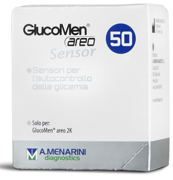 STRISCE MISURAZIONE GLICEMIA GLUCOMEN AREO SENSOR 50 PEZZI - FarmaLucia