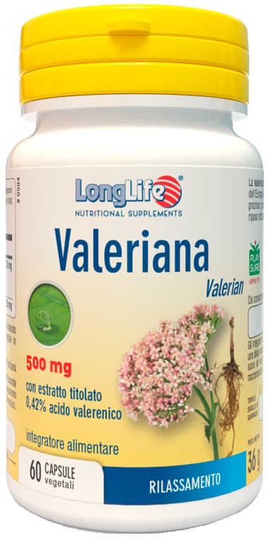 LONGLIFE VALERIANA 60 CAPSULE 500 MG - FarmaLucia