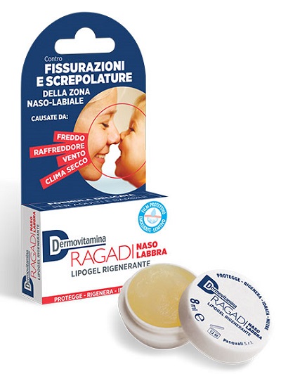 DERMOVITAMINA RAGADI NASO E LABBRA LIPOGEL RIGENERANTE 8 ML - FarmaLucia