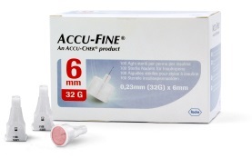 AGO PER PENNA DA INSULINA ACCU-FINE PEN NEEDLE ACCU-CHEK GAUGE 32 X 6MM 100 PEZZI - FarmaLucia