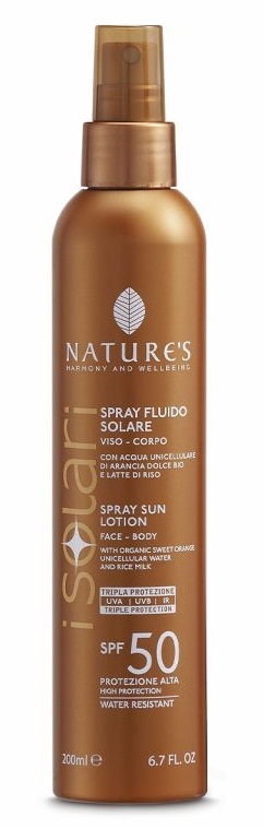 NATURE'S I SOLARI SPRAY FLUIDO SPF50 200 ML - FarmaLucia