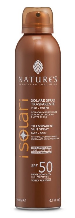 NATURE'S I SOLARI SPRAY TRASPARENTE SPF50 200 ML - FarmaLucia