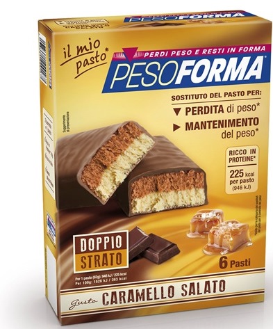 PESOFORMA BARRETTA AL CARAMELLO SALATO 12 PEZZI DA 31 G - FarmaLucia