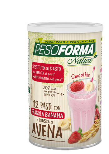 PESOFORMA NATURE SMOOTHIE FRAGOLA BANANA POLVERE 420 G - FarmaLucia
