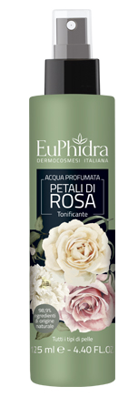 EUPHIDRA ACQUA PROFUMATA ROSA IN FLACONE CON ETICHETTA POMPA SPRAY - FarmaLucia
