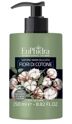 EUPHIDRA SAPONE LIQUIDO MANI COTONE IN FLACONE CON ETICHETTA DISPENSER - FarmaLucia
