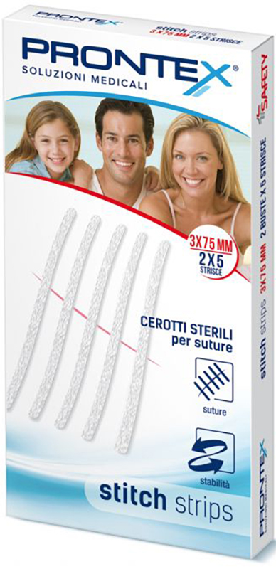 PRONTEX STITCH STRIPS 3X75 10 PEZZI - FarmaLucia
