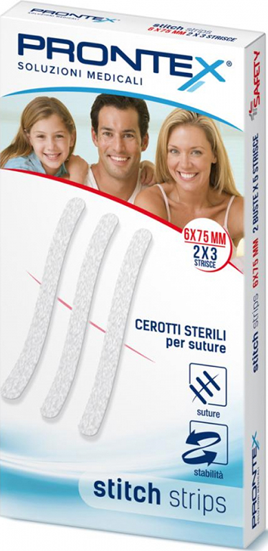 PRONTEX STITCH STRIPS 6X75 10 PEZZI - FarmaLucia