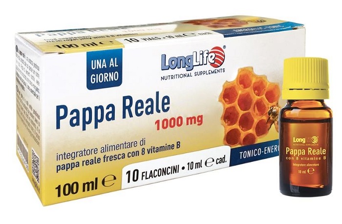 LONGLIFE PAPPA REALE + VITAMINA B 10 FLACONCINI 10 ML - FarmaLucia
