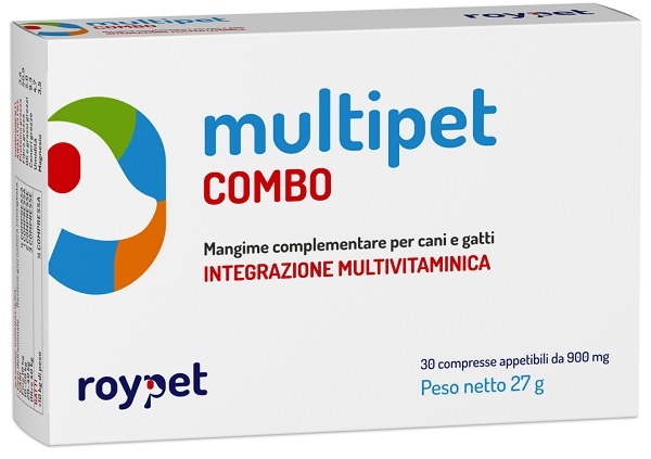 MULTIPET COMBO INTEGRAZIONE MULTIVITAMINICA CANI E GATTI 30 COMPRESSE APPETIBILI DA 900 MG - FarmaLucia