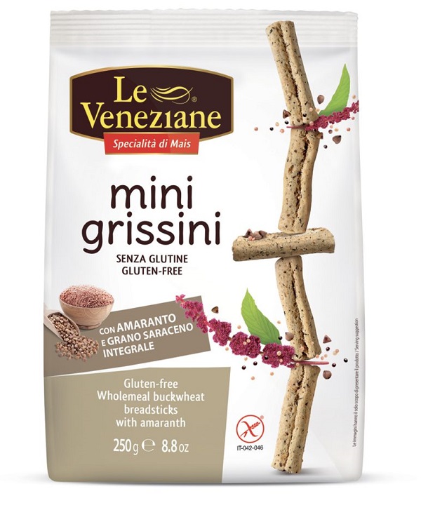LE VENEZIANE MINIGRISSINI GRANO SARACENO INTEGRALE CON AMARANTO 250 G - FarmaLucia