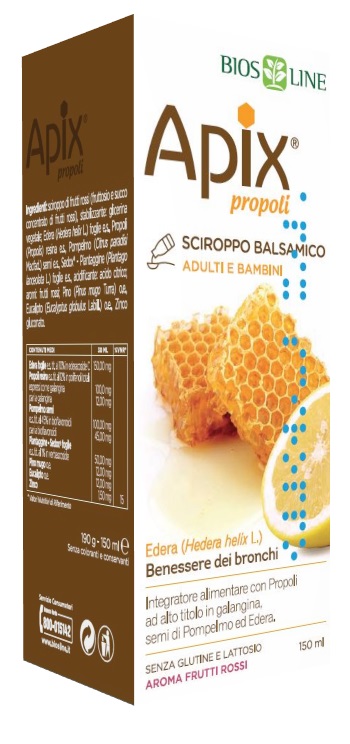 APIX PROPOLI SCIROPPO BALSAMICO SENZA CONSERVANTI 150 ML BIOSLINE - FarmaLucia