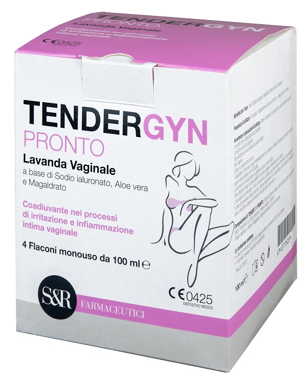 TENDERGYN PRONTO LAVANDA VAGINALE A BASE DI SODIO IALURONATO ALOE VERA E MAGARLDRATO 4X100 ML - FarmaLucia