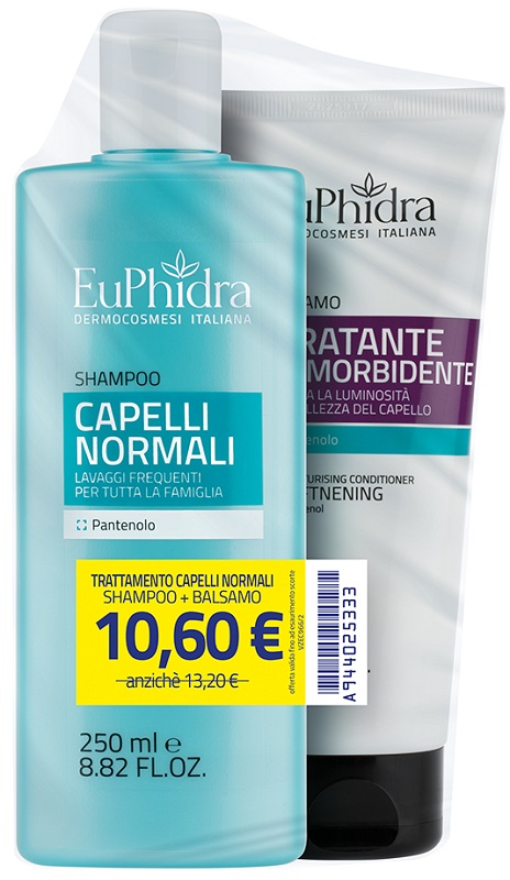 EUPHIDRA SHAMPOO CAPELLI NORMALI 250 ML + BALSAMO IDRATANTE 200 ML - FarmaLucia